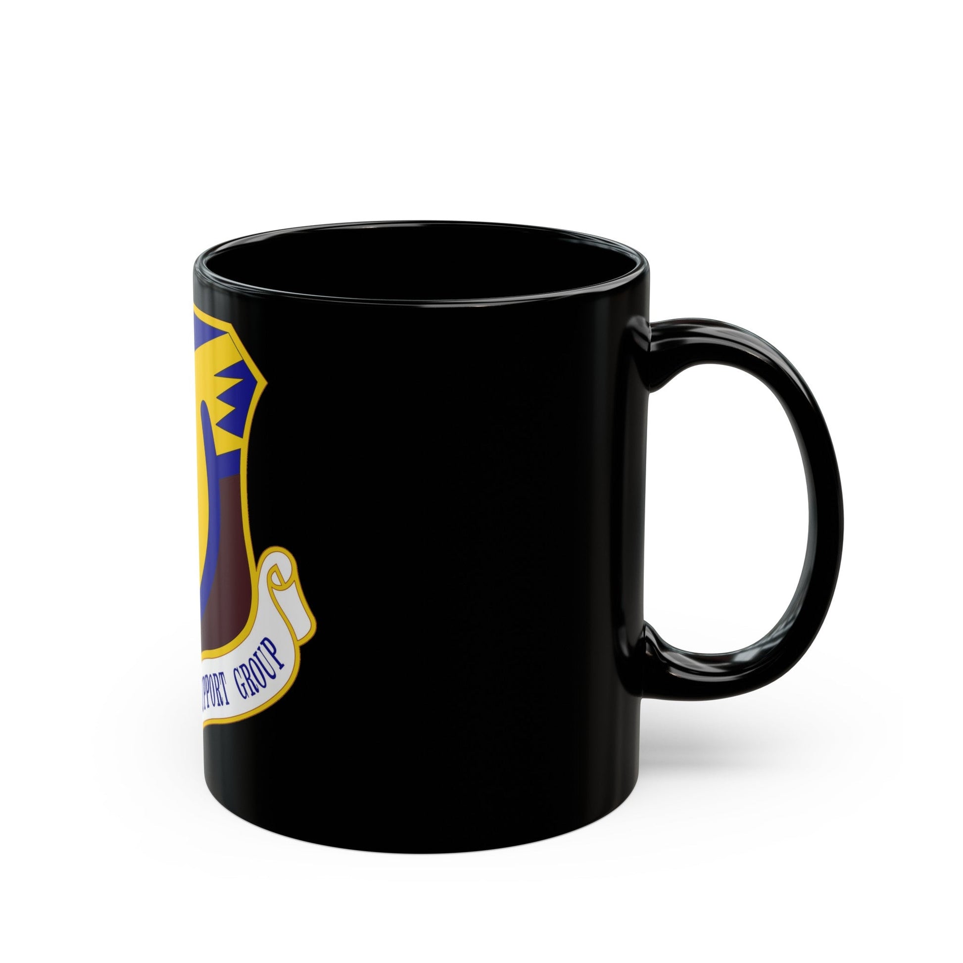 376th Expeditionary Mission Support Group (U.S. Air Force) Black Coffee Mug-The Sticker Space