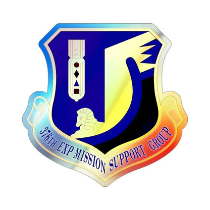 376th Expeditionary Mission Support Group (U.S. Air Force) Holographic STICKER Die-Cut Vinyl Decal 3 Inch Holographic - The Sticker Space