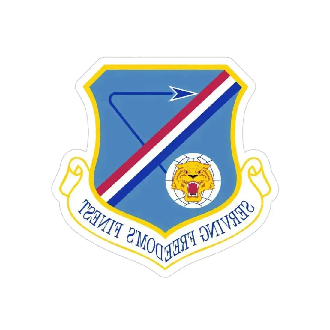 377 Air Base Wing AFMC (U.S. Air Force) REVERSE PRINT Transparent Die-Cut STICKER 3 Inch Die-Cut Transparent - The Sticker Space