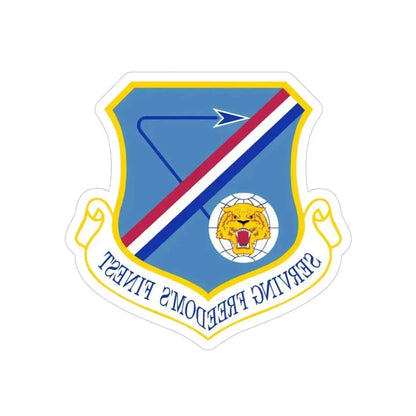 377 Air Base Wing AFMC (U.S. Air Force) REVERSE PRINT Transparent Die-Cut STICKER 3 Inch Die-Cut Transparent - The Sticker Space