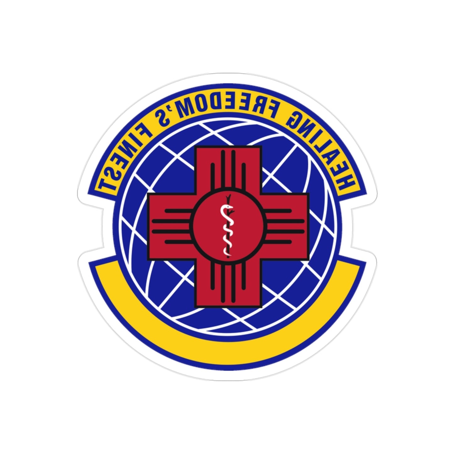 377 Healthcare Operations Squadron AFGSC (U.S. Air Force) REVERSE PRINT Transparent STICKER-2 Inch-The Sticker Space