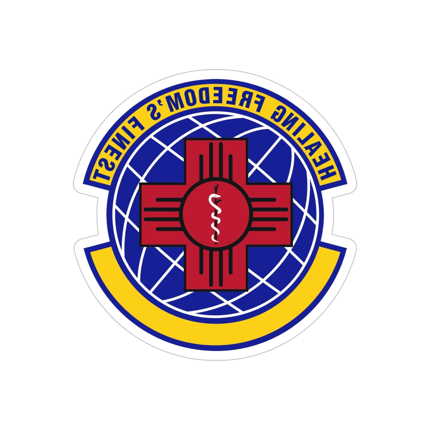 377 Healthcare Operations Squadron AFGSC (U.S. Air Force) REVERSE PRINT Transparent STICKER-5 Inch-The Sticker Space