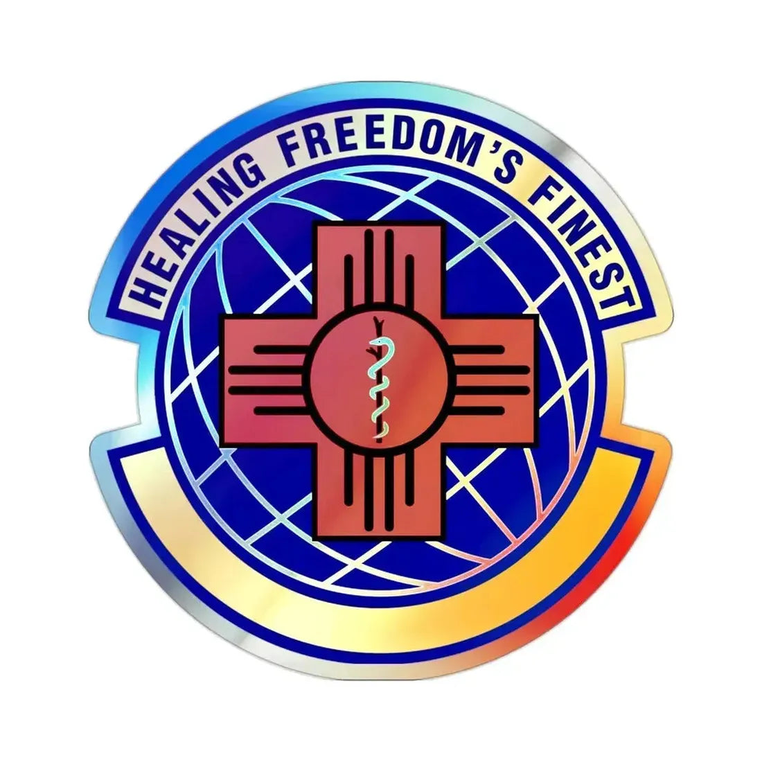 377 Healthcare Operations Squadron AFGSC (U.S. Air Force) Holographic STICKER Die-Cut Vinyl Decal 2 Inch Holographic - The Sticker Space