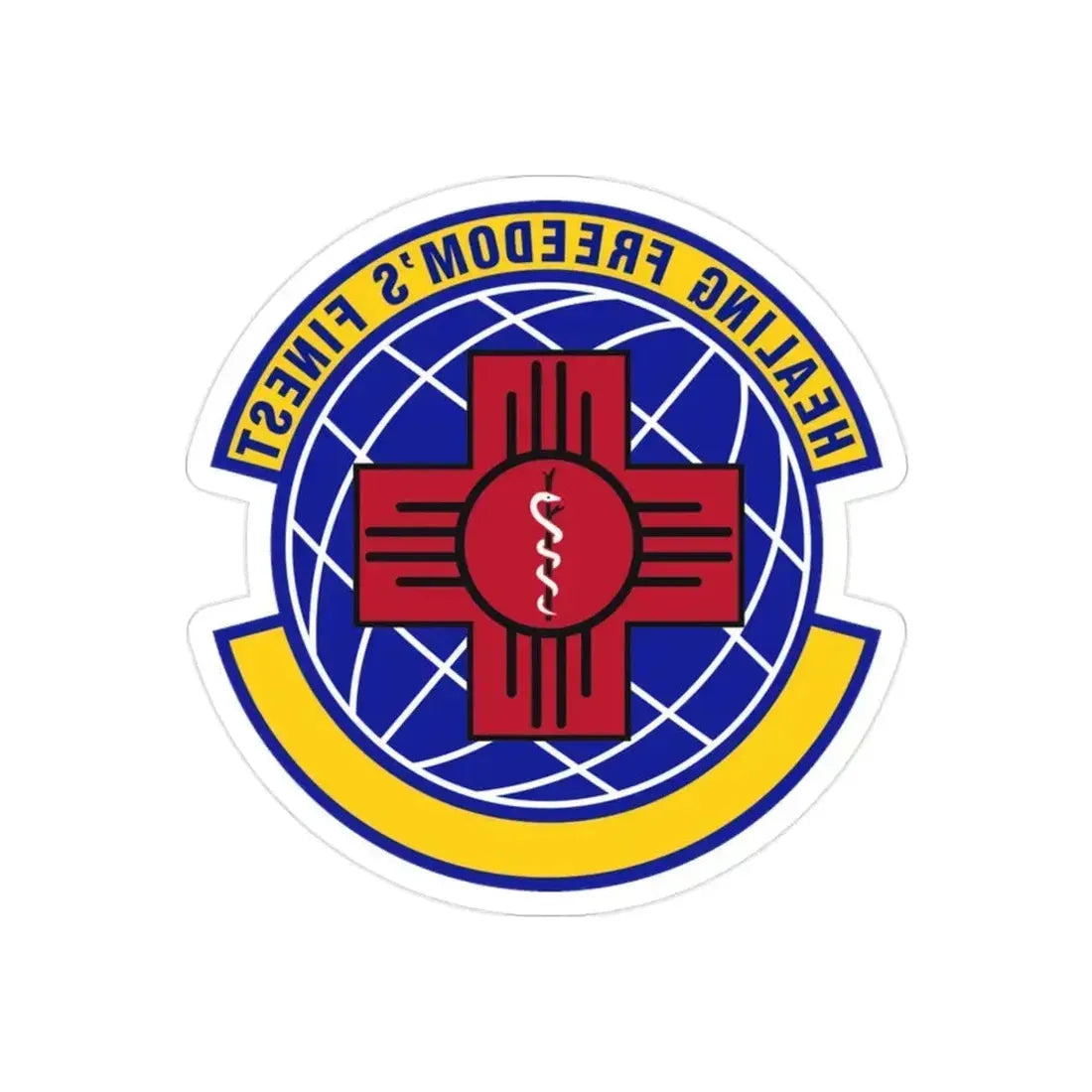 377 Healthcare Operations Squadron AFGSC (U.S. Air Force) REVERSE PRINT Transparent Die-Cut STICKER 2 Inch Die-Cut Transparent - The Sticker Space