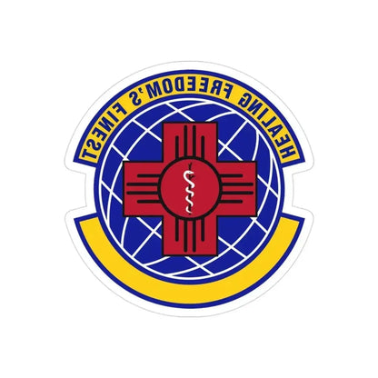 377 Healthcare Operations Squadron AFGSC (U.S. Air Force) REVERSE PRINT Transparent Die-Cut STICKER 3 Inch Die-Cut Transparent - The Sticker Space