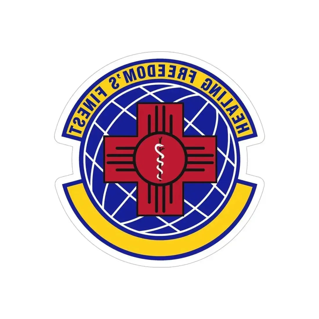 377 Healthcare Operations Squadron AFGSC (U.S. Air Force) REVERSE PRINT Transparent Die-Cut STICKER 6 Inch Die-Cut Transparent - The Sticker Space