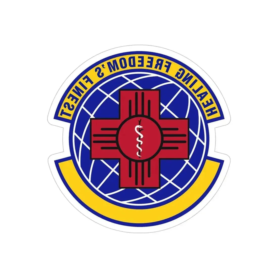 377 Healthcare Operations Squadron AFGSC (U.S. Air Force) REVERSE PRINT Transparent Die-Cut STICKER - The Sticker Space