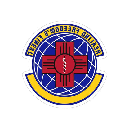 377 Healthcare Operations Squadron AFGSC (U.S. Air Force) REVERSE PRINT Transparent Die-Cut STICKER - The Sticker Space