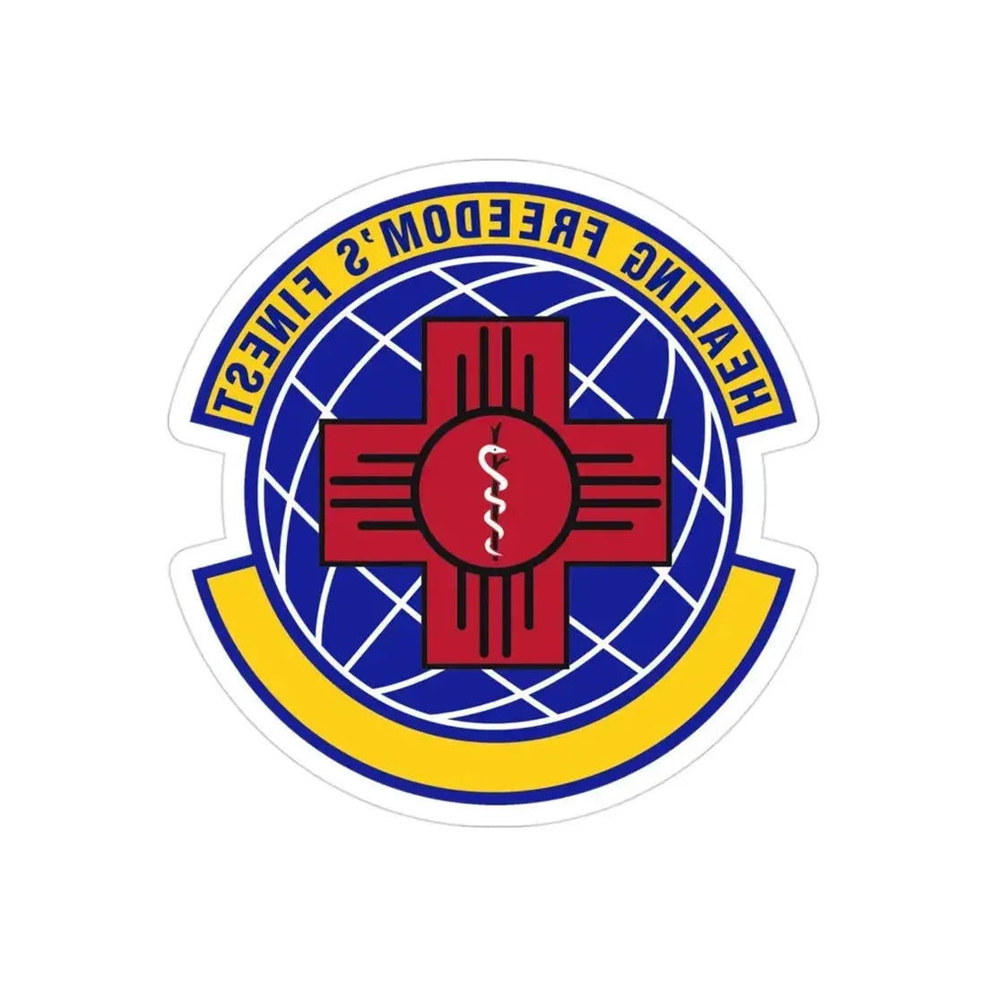 377 Healthcare Operations Squadron AFGSC (U.S. Air Force) REVERSE PRINT Transparent Die-Cut STICKER - The Sticker Space
