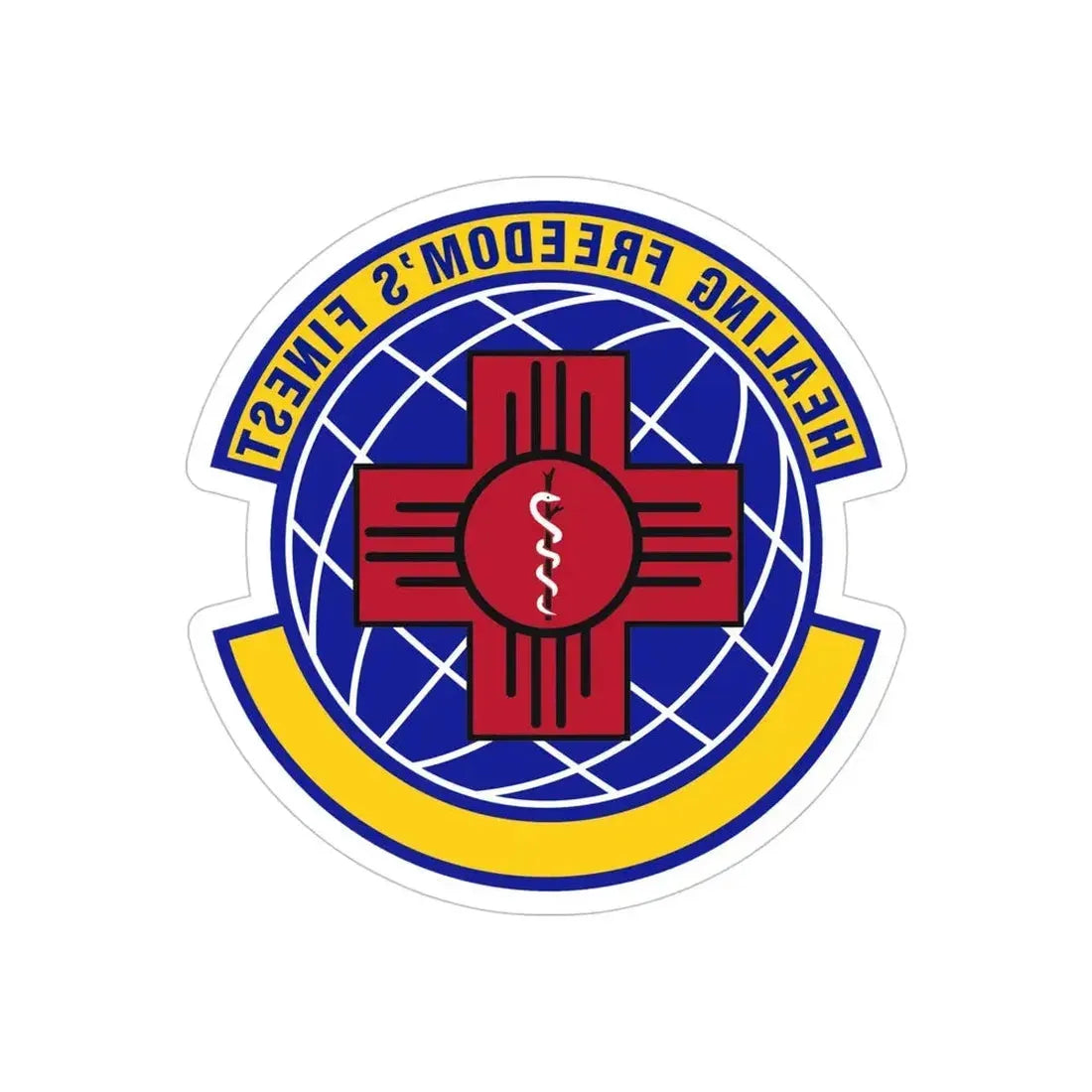 377 Healthcare Operations Squadron AFGSC (U.S. Air Force) REVERSE PRINT Transparent Die-Cut STICKER - The Sticker Space