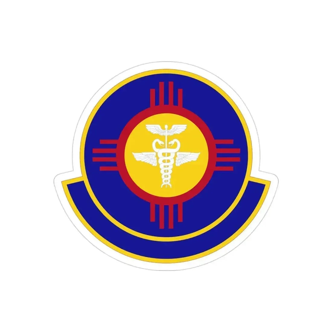 377 Operational Medical Readiness Squaron AFGSC (U.S. Air Force) REVERSE PRINT Transparent Die-Cut STICKER 3 Inch Die-Cut Transparent - The Sticker Space