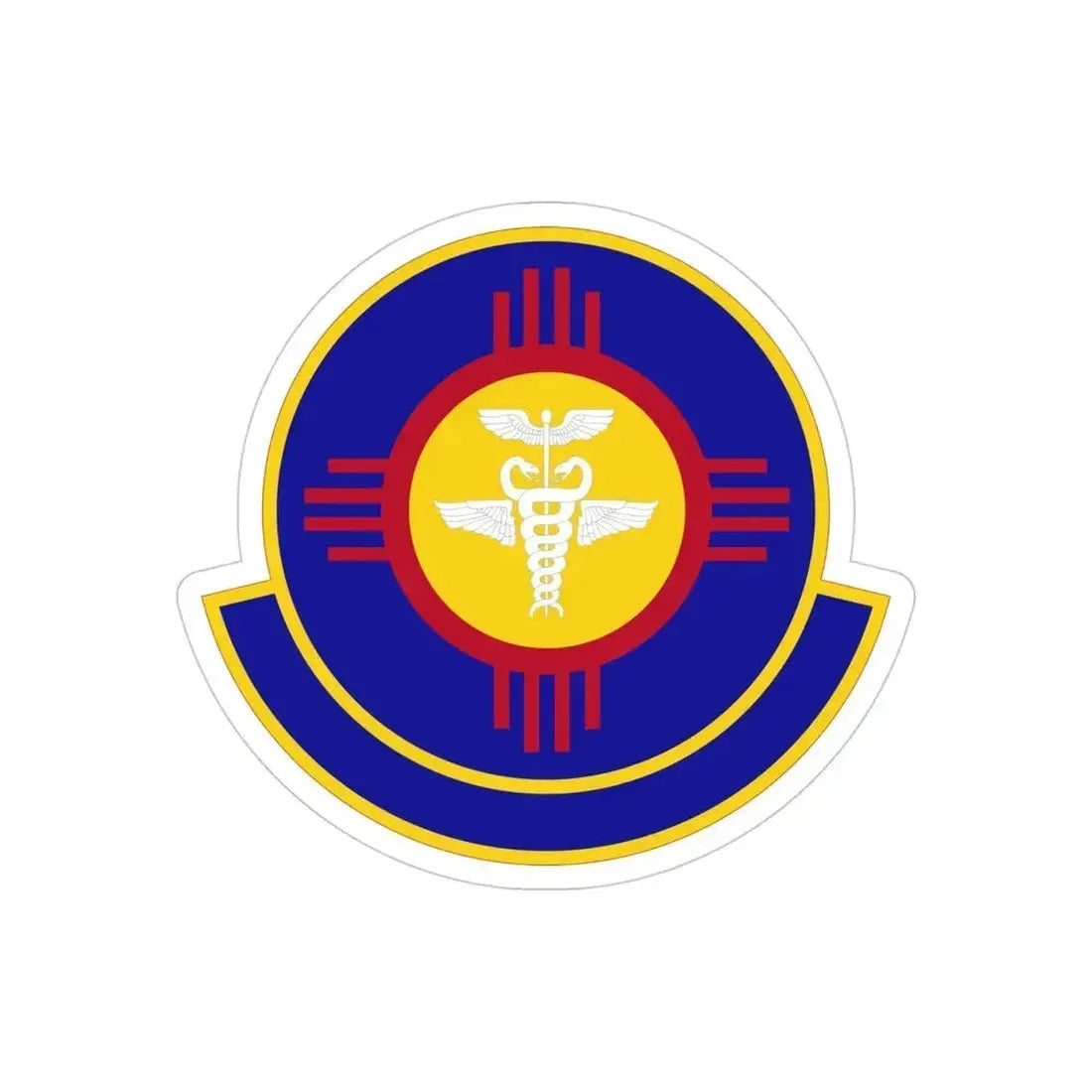 377 Operational Medical Readiness Squaron AFGSC (U.S. Air Force) REVERSE PRINT Transparent Die-Cut STICKER 4 Inch Die-Cut Transparent - The Sticker Space