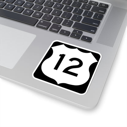 US 12 MN 1961 (Minnesota) (Road Sign) STICKER Vinyl Kiss-Cut Decal