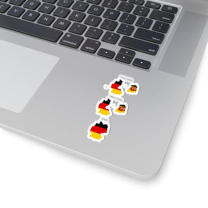 Flag map of Germany separation (Germany) STICKER Vinyl Kiss-Cut Decal