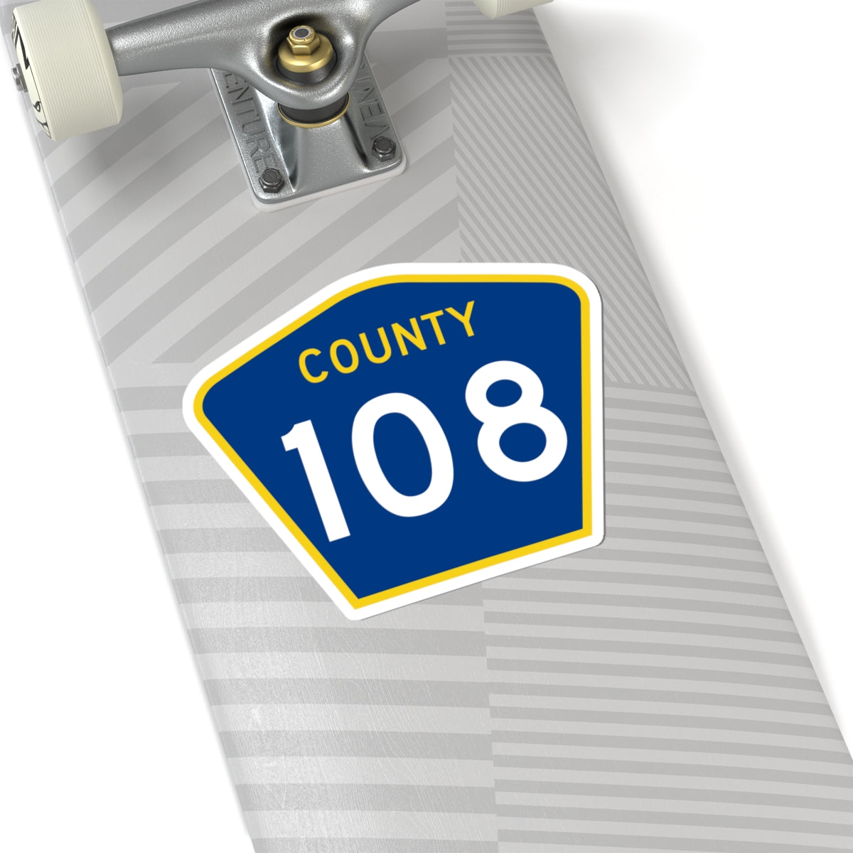 County 108 MN (Minnesota) (Road Sign) STICKER Vinyl Kiss-Cut Decal