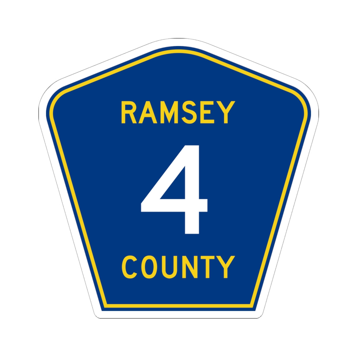 Ramsey County 4 MN (Minnesota) (Road Sign) STICKER Vinyl Kiss-Cut Decal