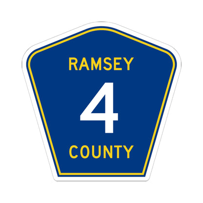 Ramsey County 4 MN (Minnesota) (Road Sign) STICKER Vinyl Kiss-Cut Decal