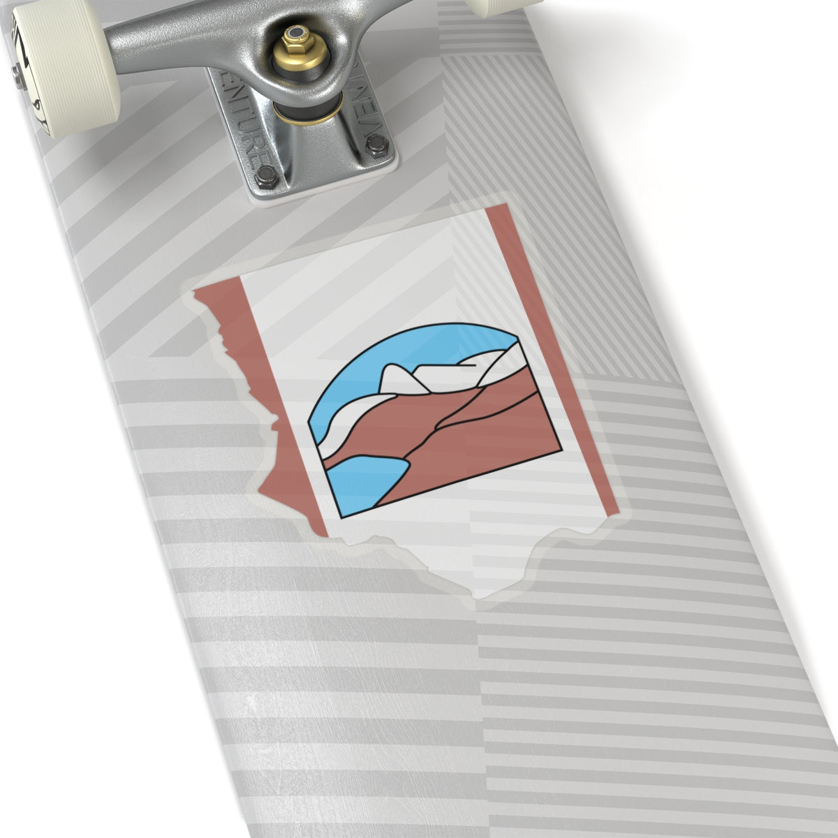 Flag map of Grise Fiord (Canada) STICKER Vinyl Kiss-Cut Decal