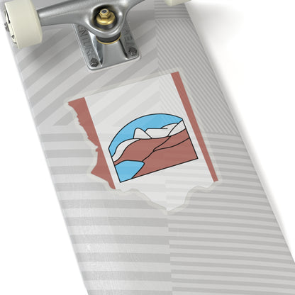 Flag map of Grise Fiord (Canada) STICKER Vinyl Kiss-Cut Decal
