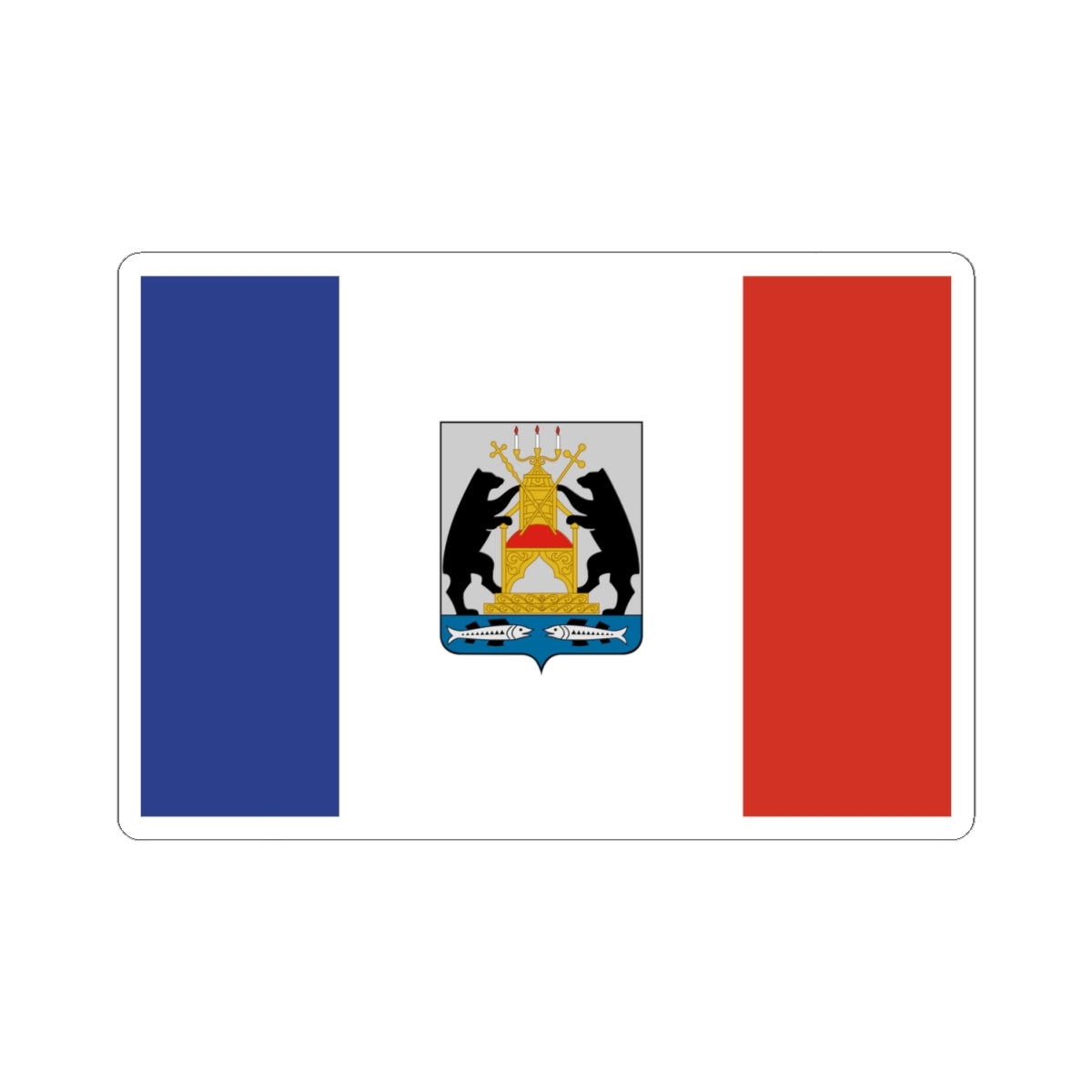 Flag of Novgorod Oblast Russia - STICKER Vinyl Kiss-Cut Decal