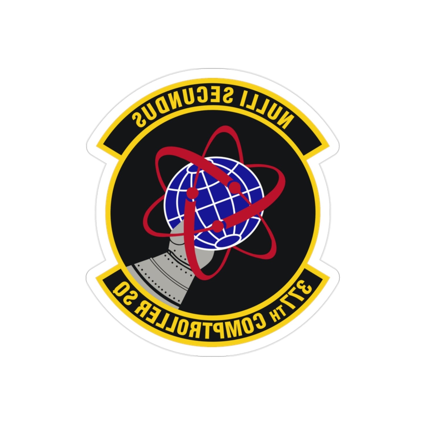 377th Comptroller Squadron (U.S. Air Force) REVERSE PRINT Transparent STICKER-2" × 2"-The Sticker Space