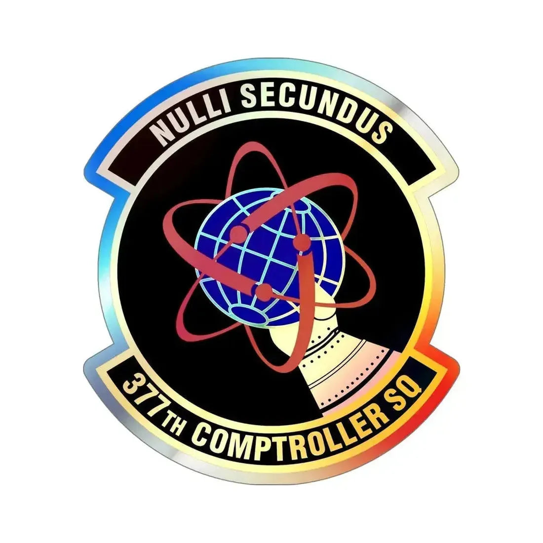 377th Comptroller Squadron (U.S. Air Force) Holographic STICKER Die-Cut Vinyl Decal 6 Inch Holographic - The Sticker Space
