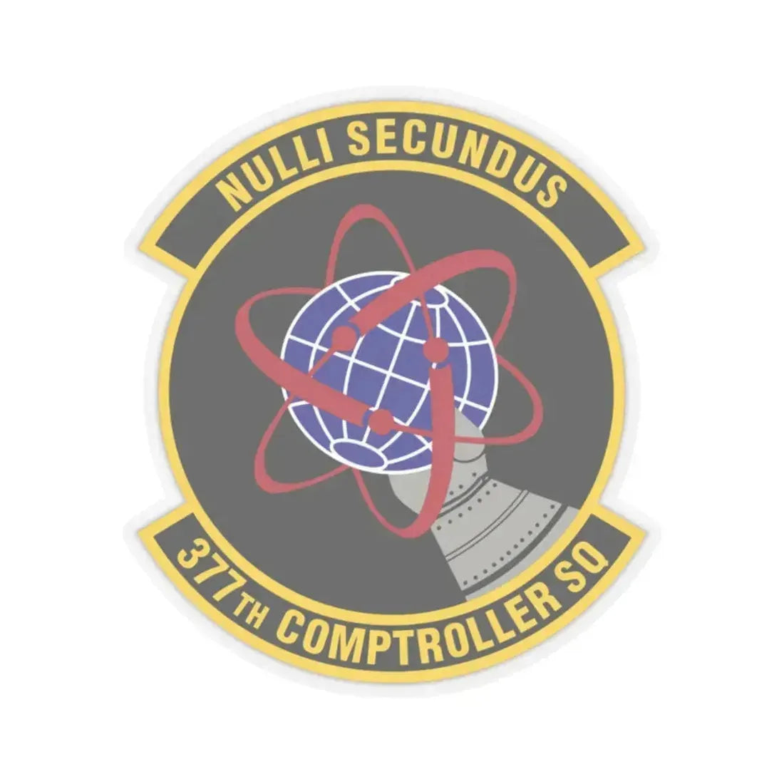 377th Comptroller Squadron (U.S. Air Force) STICKER Vinyl Kiss-Cut Decal 2 Inch Transparent - The Sticker Space