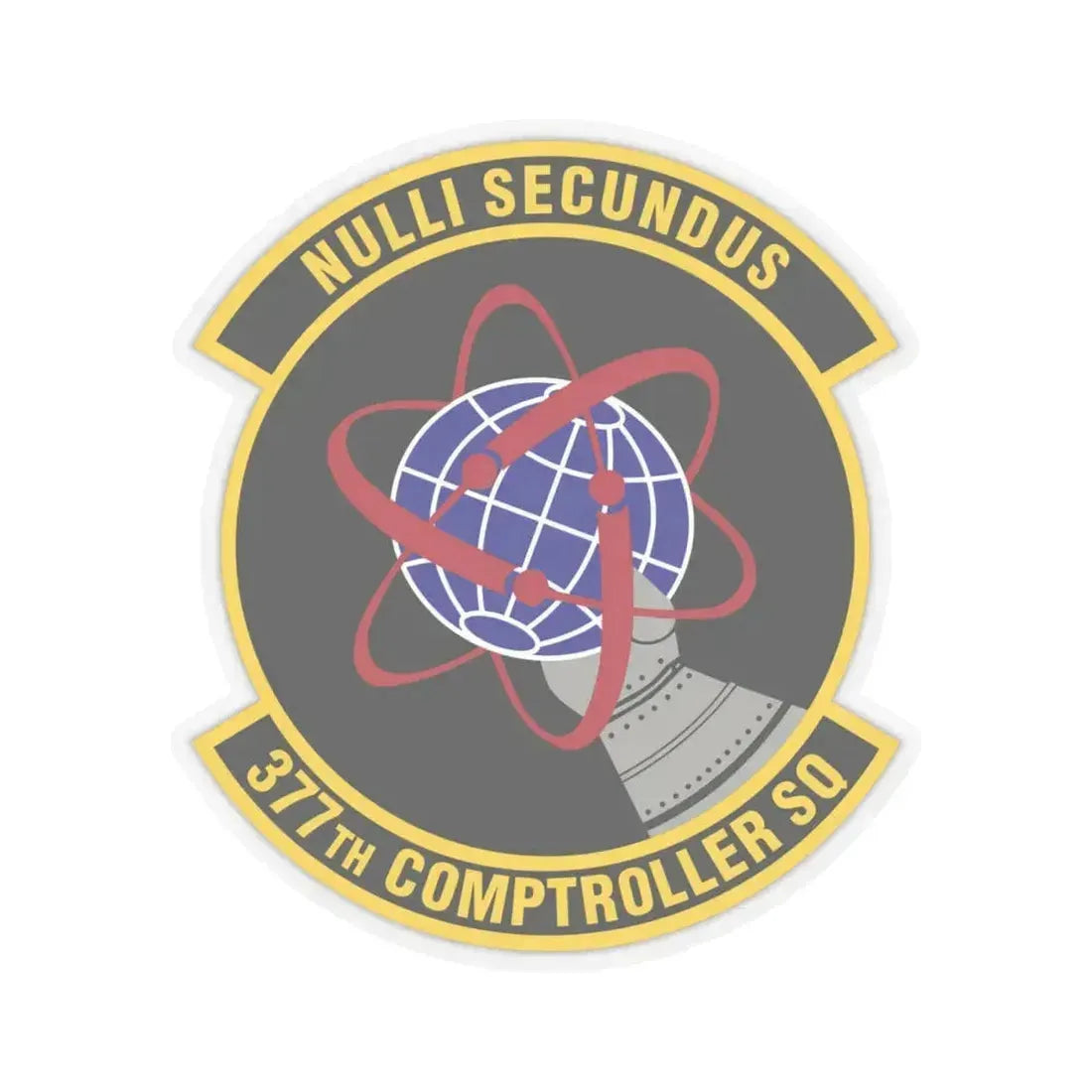 377th Comptroller Squadron (U.S. Air Force) STICKER Vinyl Kiss-Cut Decal 4 Inch Transparent - The Sticker Space