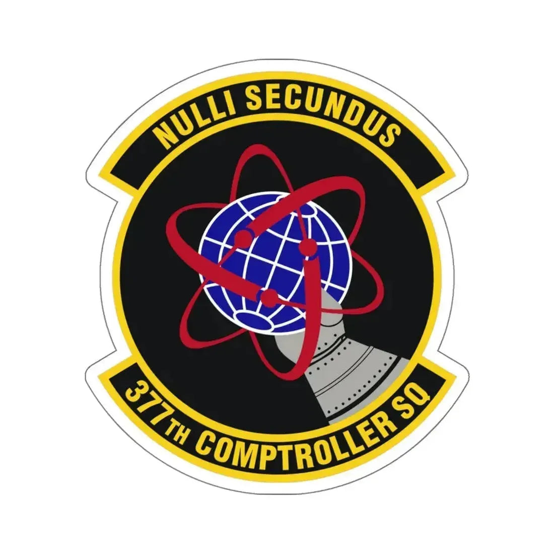 377th Comptroller Squadron (U.S. Air Force) STICKER Vinyl Kiss-Cut Decal 6 Inch White - The Sticker Space