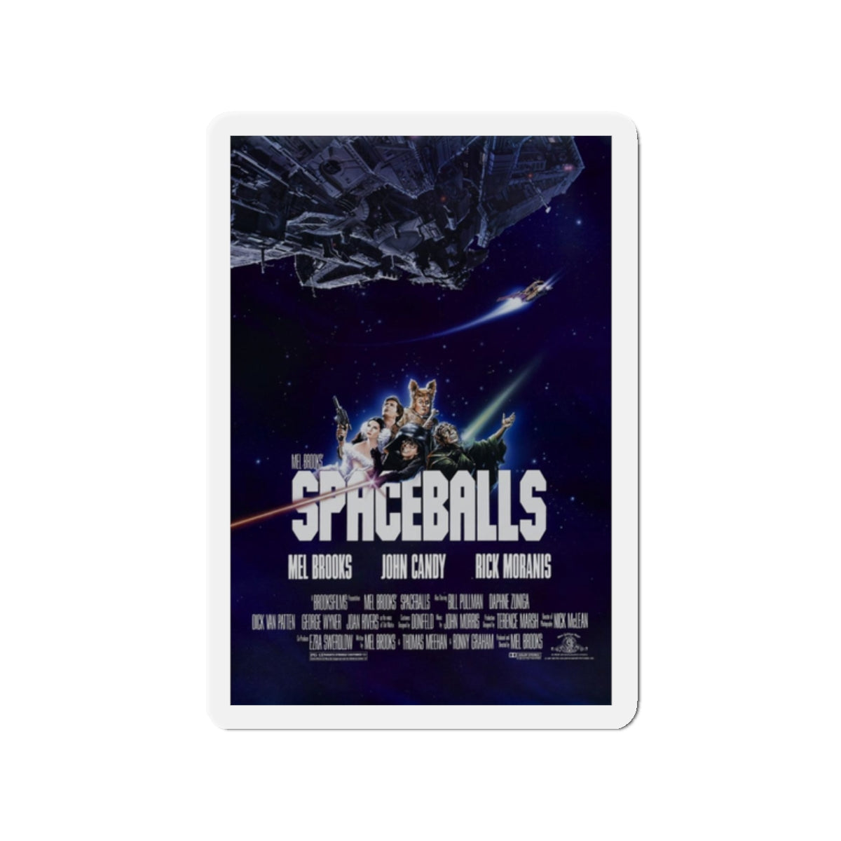 SPACEBALLS 1987 Movie Poster - Refrigerator Magnet-2" x 2"-Die-Cut-1 pc-The Sticker Space