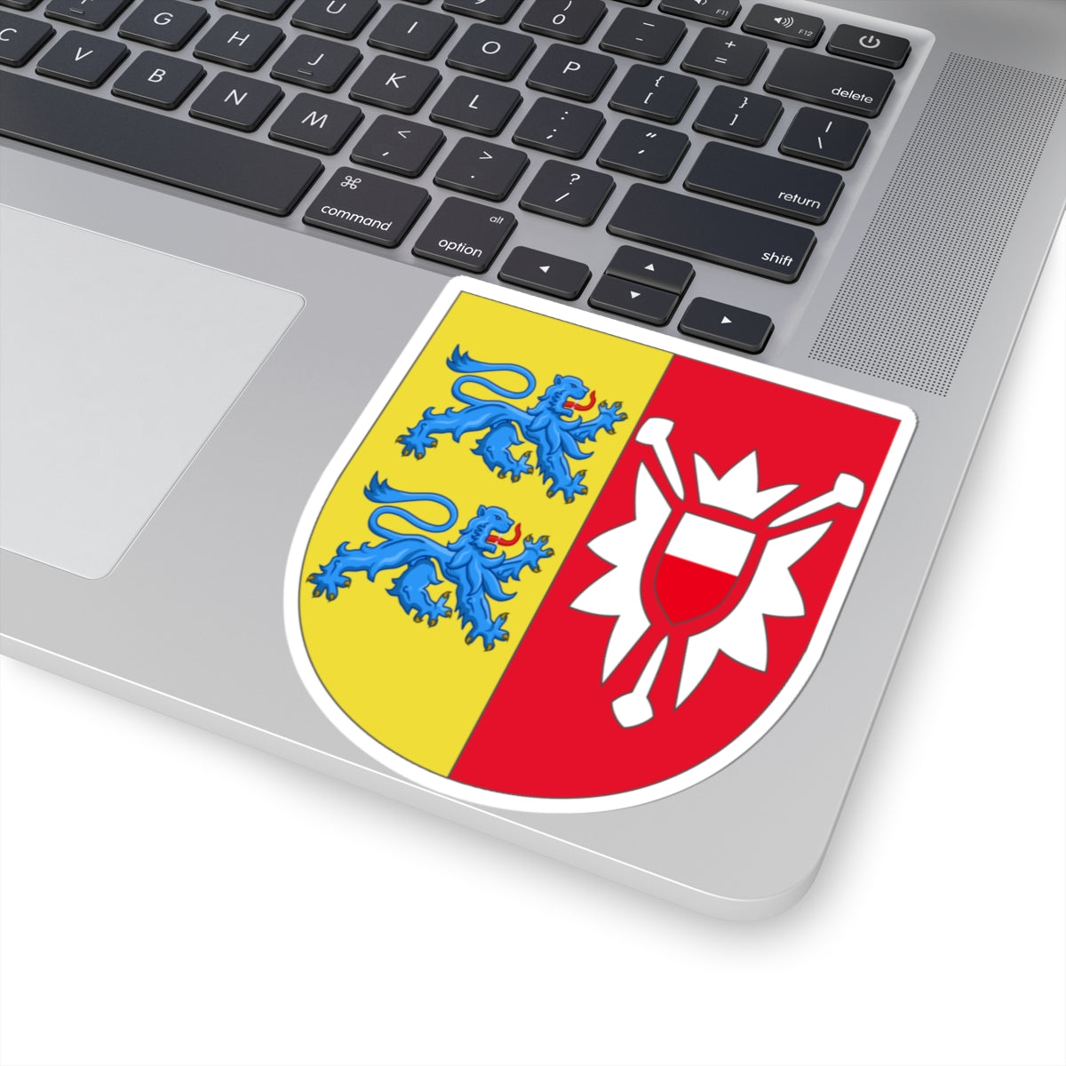 Arms of Schleswig-Holstein (Denmark) (Coat of Arms) STICKER Vinyl Kiss-Cut Decal