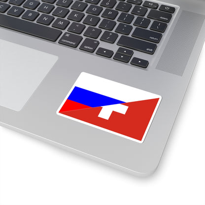 Flag of Switzerland and Russia (Russia) STICKER Vinyl Kiss-Cut Decal