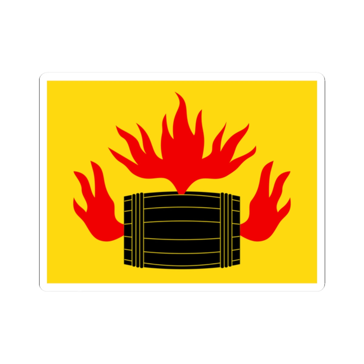 Kokkola.flag (Finland) STICKER Vinyl Kiss-Cut Decal
