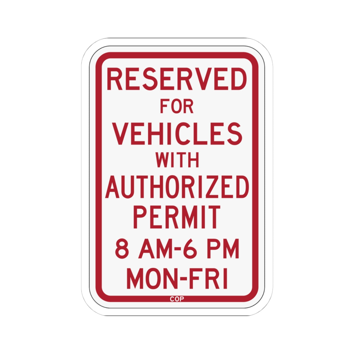 PBOT Road sign P4455 (Oregon) (Road Sign) STICKER Vinyl Kiss-Cut Decal