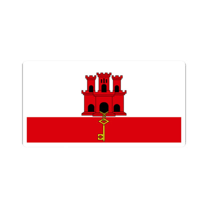 Flag of Gibraltar (United Kingdom) STICKER Vinyl Kiss-Cut Decal
