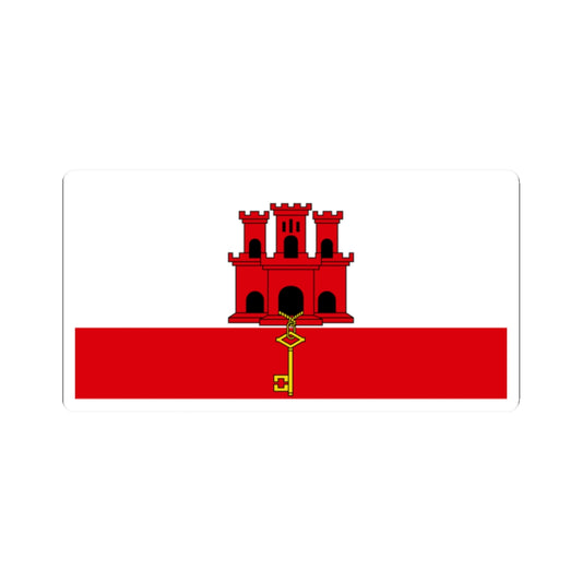 Flag of Gibraltar (United Kingdom) STICKER Vinyl Kiss-Cut Decal