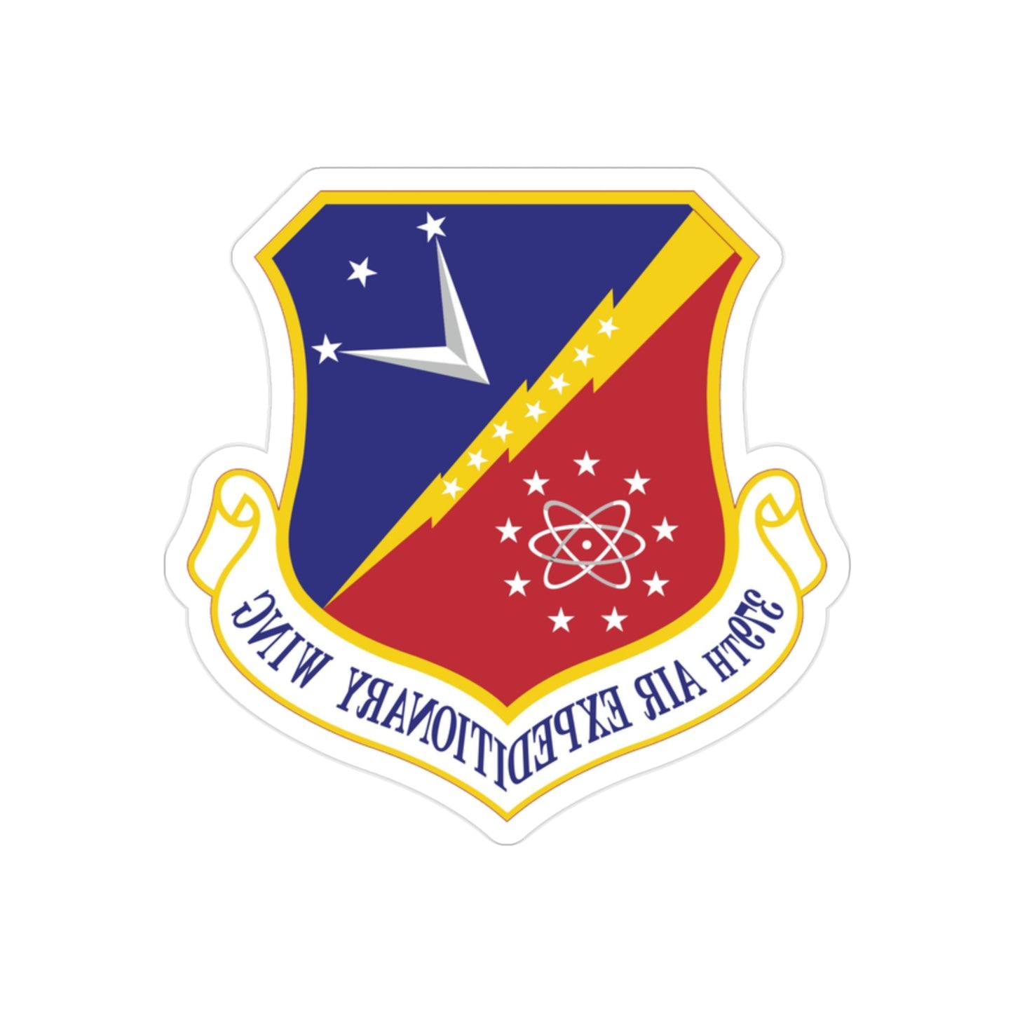 379th Air Expeditionary Wing (U.S. Air Force) REVERSE PRINT Transparent STICKER-2" × 2"-The Sticker Space