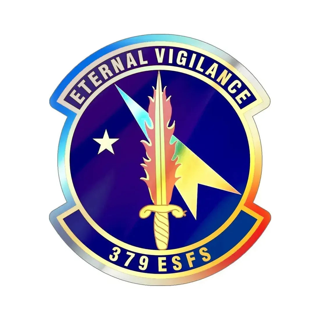 379th Expeditionary Security Forces Squadron (U.S. Air Force) Holographic STICKER Die-Cut Vinyl Decal - The Sticker Space