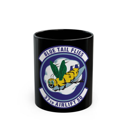 37th Airlift Squadron (U.S. Air Force) Black Coffee Mug-11oz-The Sticker Space