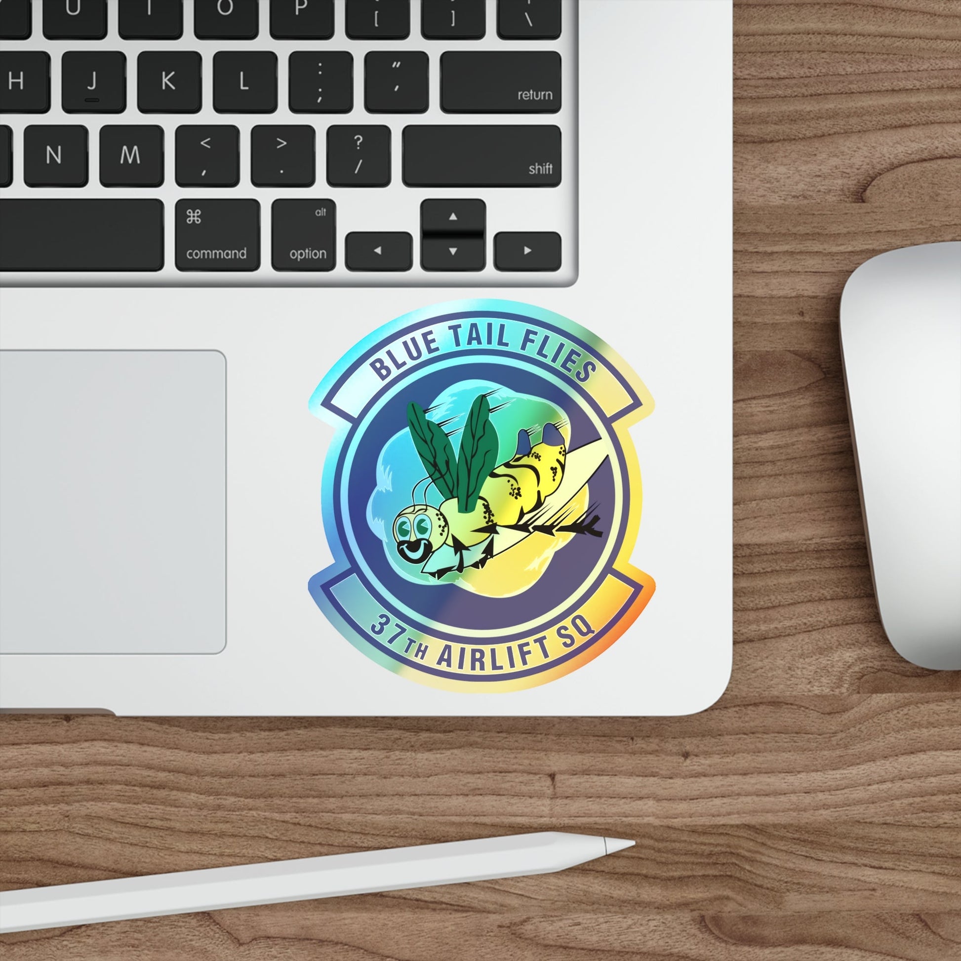 37th Airlift Squadron (U.S. Air Force) Holographic STICKER Die-Cut Vinyl Decal-The Sticker Space