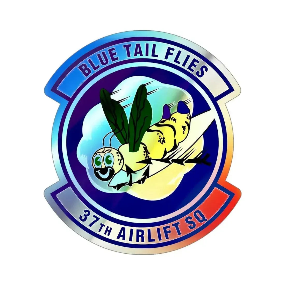 37th Airlift Squadron (U.S. Air Force) Holographic STICKER Die-Cut Vinyl Decal - The Sticker Space