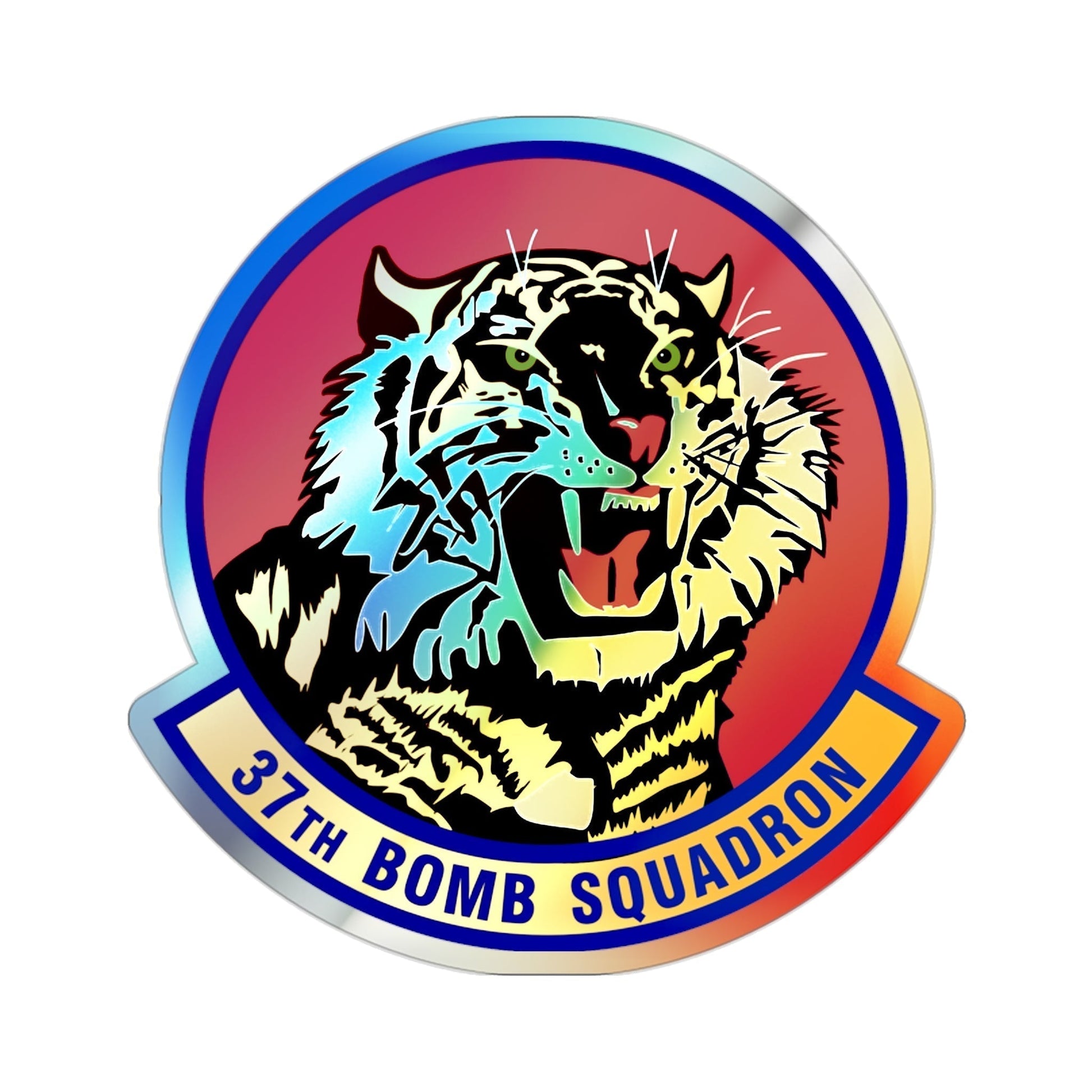 37th Bomb Squadron (U.S. Air Force) Holographic STICKER Die-Cut Vinyl Decal-2 Inch-The Sticker Space