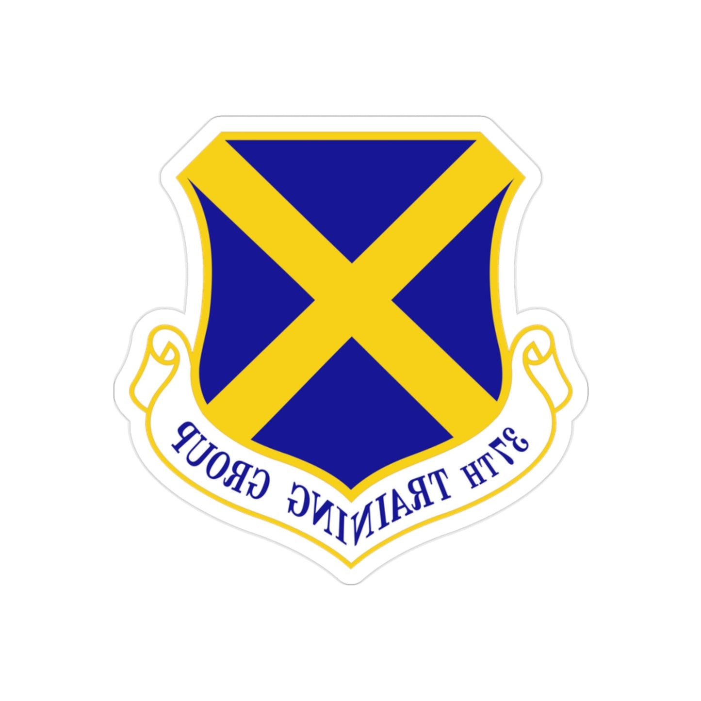 37th Training Group (U.S. Air Force) REVERSE PRINT Transparent STICKER-2" × 2"-The Sticker Space