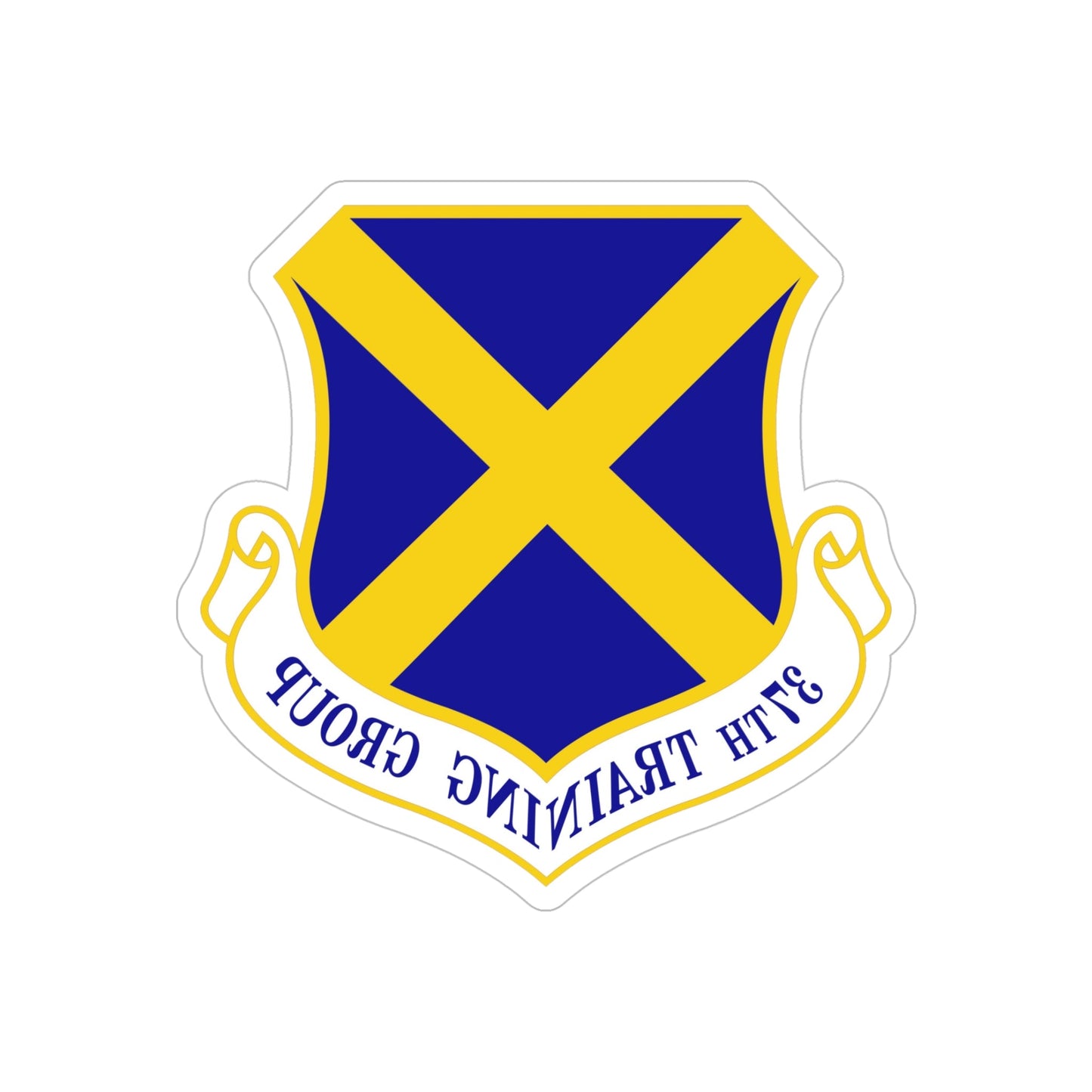 37th Training Group (U.S. Air Force) REVERSE PRINT Transparent STICKER-5" × 5"-The Sticker Space