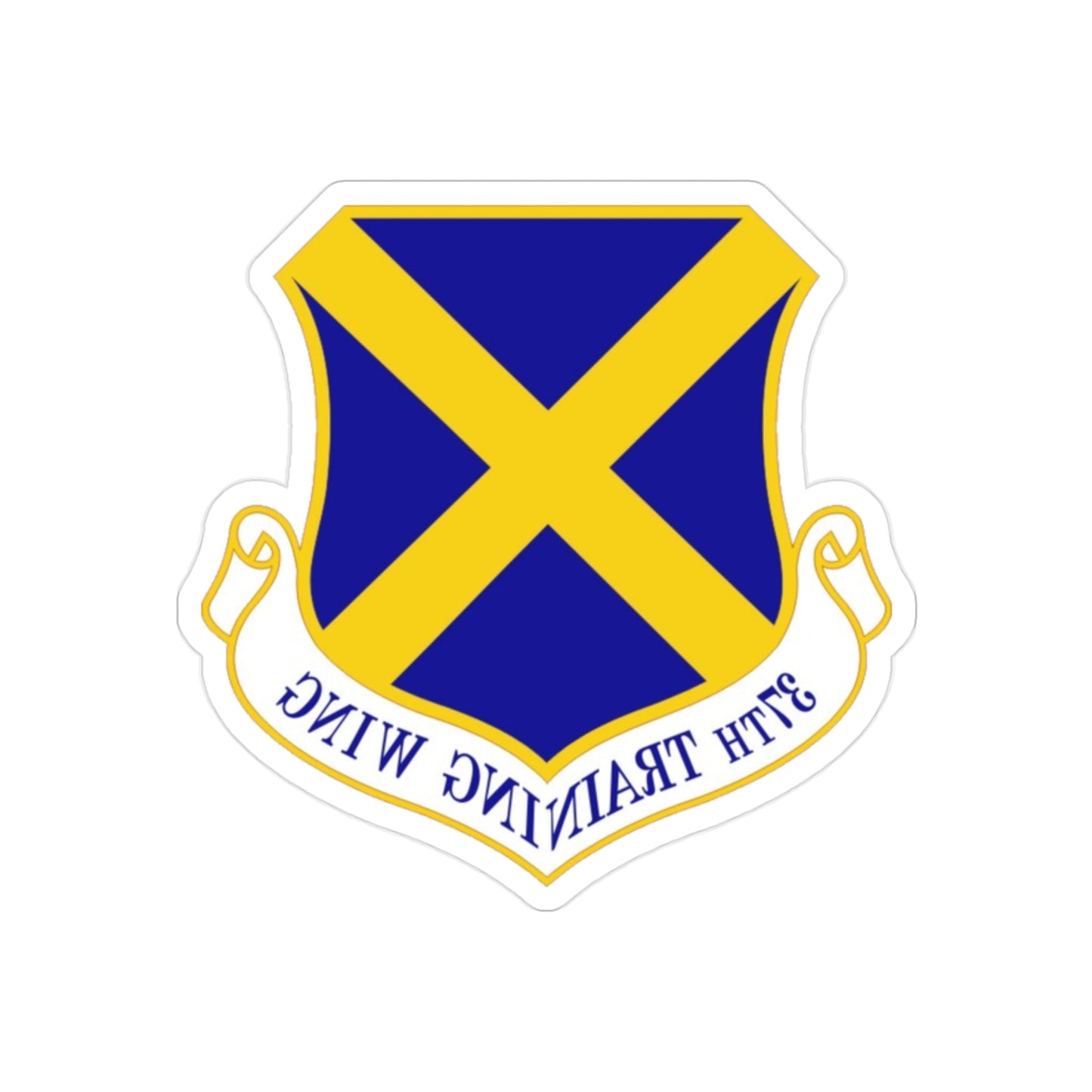 37th Training Wing (U.S. Air Force) REVERSE PRINT Transparent STICKER-2" × 2"-The Sticker Space