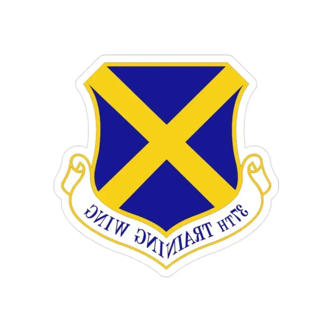 37th Training Wing (U.S. Air Force) REVERSE PRINT Transparent Die-Cut STICKER 2 Inch Die-Cut Transparent - The Sticker Space