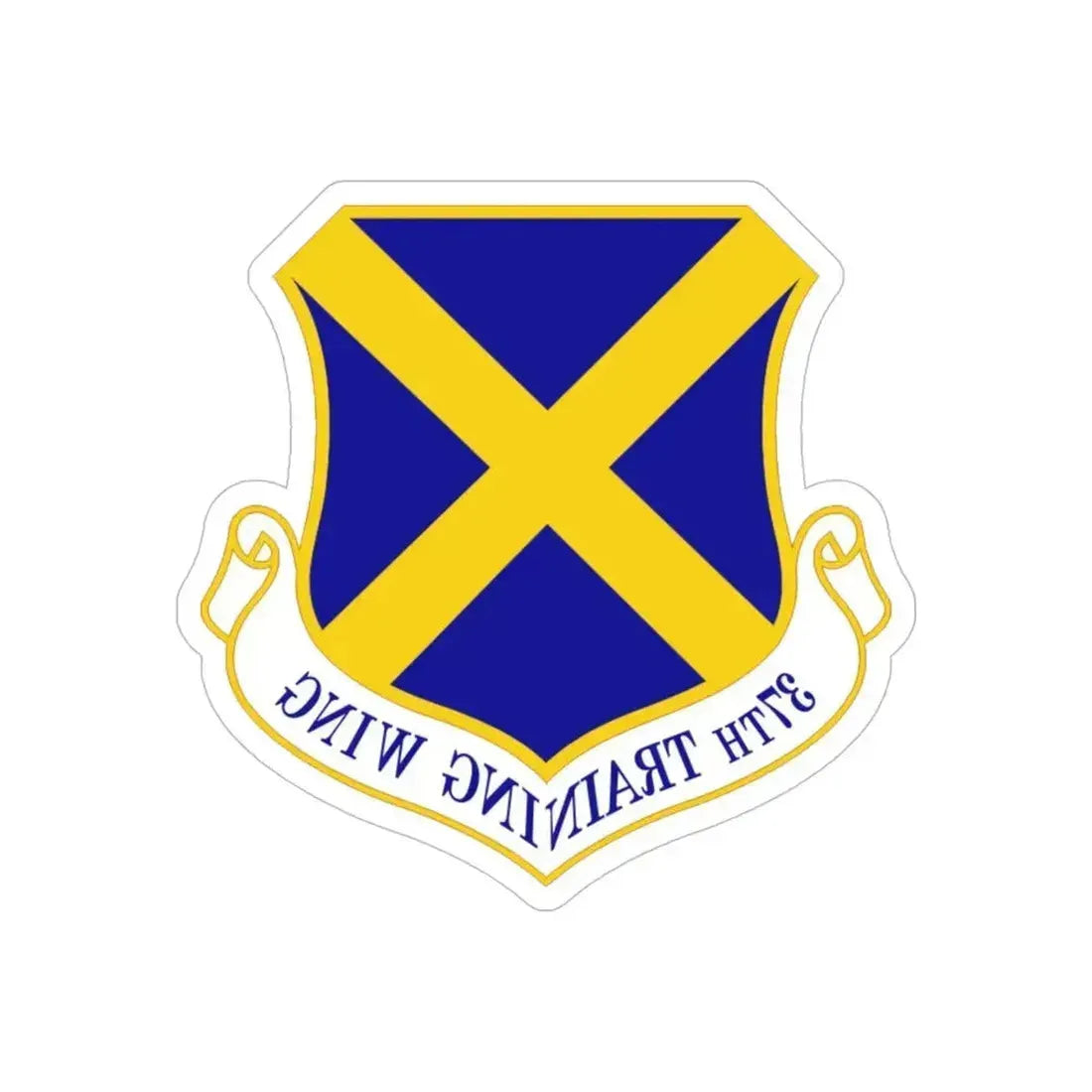 37th Training Wing (U.S. Air Force) REVERSE PRINT Transparent Die-Cut STICKER 5 Inch Die-Cut Transparent - The Sticker Space