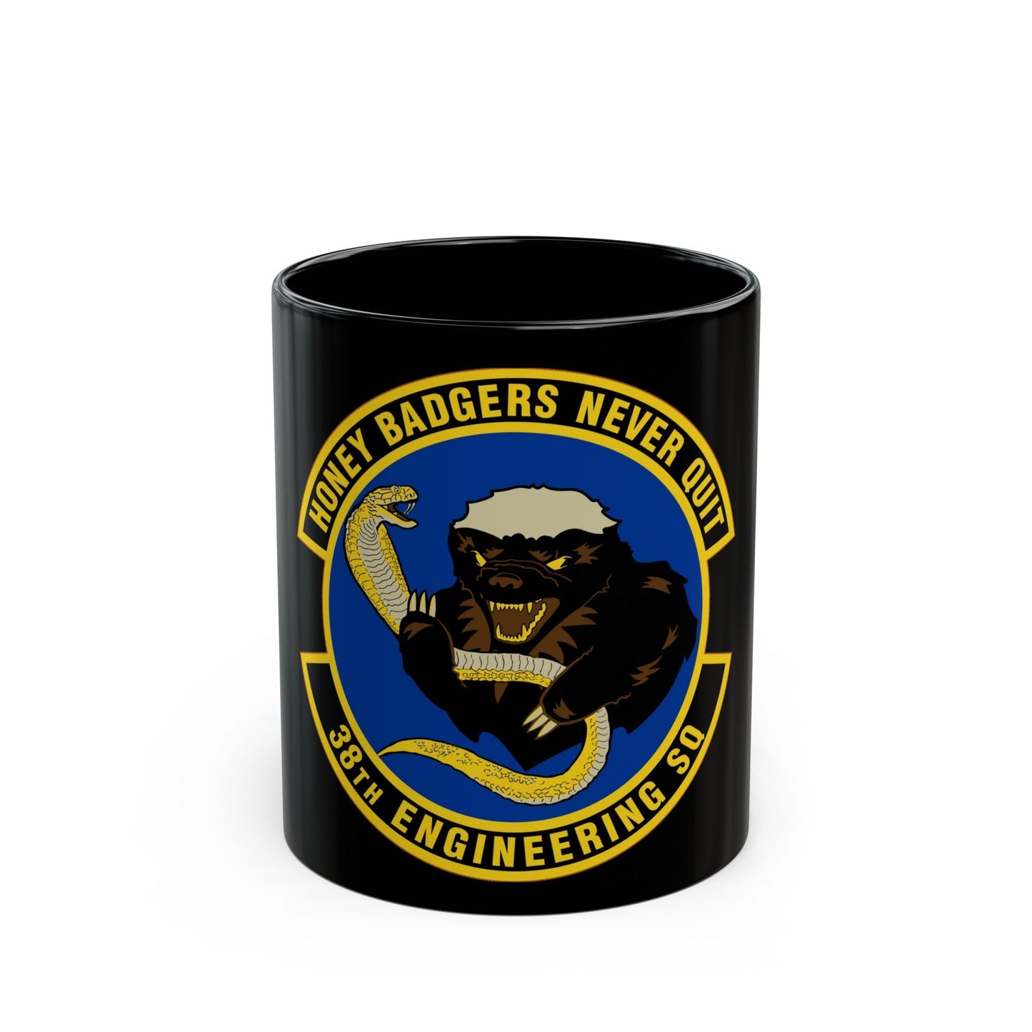 38 Engineering Squadron ACC (U.S. Air Force) Black Coffee Mug-11oz-The Sticker Space