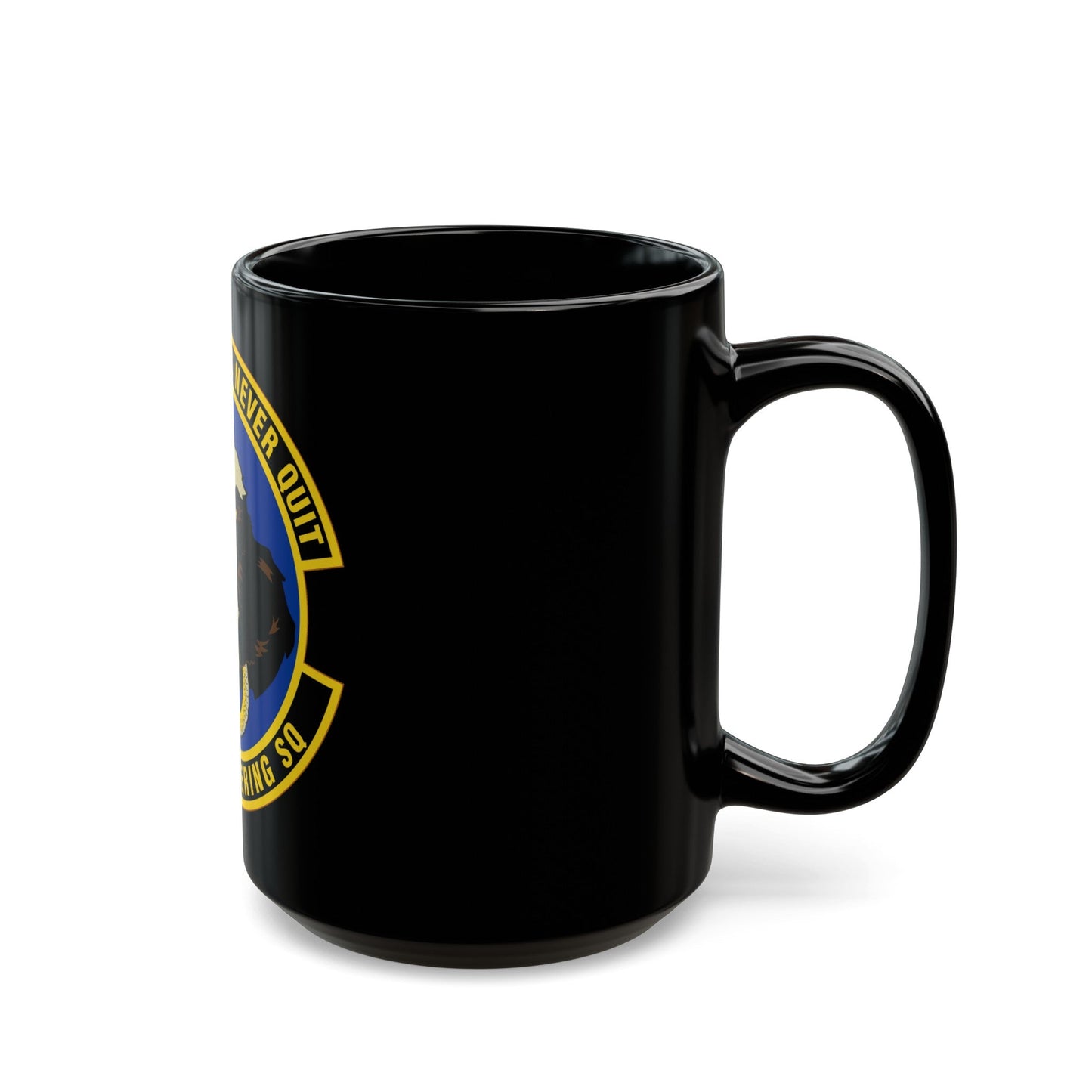 38 Engineering Squadron ACC (U.S. Air Force) Black Coffee Mug-The Sticker Space