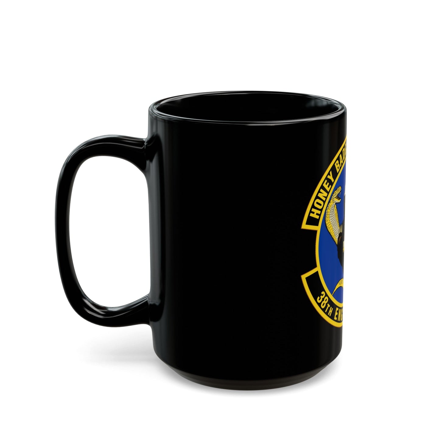 38 Engineering Squadron ACC (U.S. Air Force) Black Coffee Mug-The Sticker Space